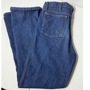 Wrangler 936NAV Cowboy Cut Slim Fit Jeans 34x32 Blue Western Denim